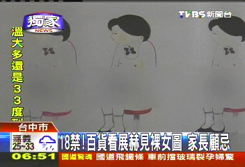 〈獨家〉18禁!百貨看展赫見裸女圖 家長顧忌