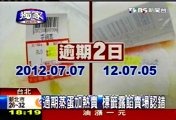 〈獨家〉過期蒸蛋加熱賣 標籤露餡賣場認錯