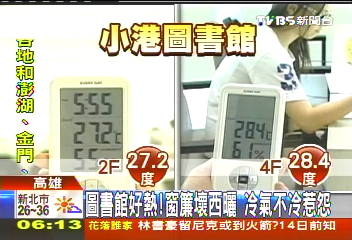 圖書館好熱！窗簾壞、西曬　冷氣不冷惹怨