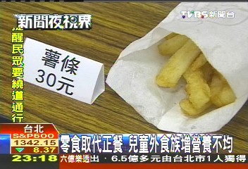 零食取代正餐 兒童外食族增營養不均