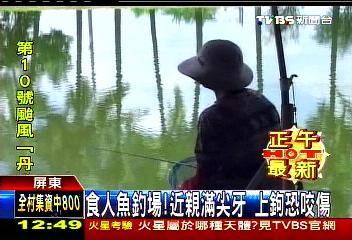 食人魚釣場!近親滿尖牙 上鉤恐咬傷