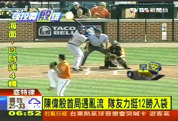 美國職棒/陳偉殷打虎成功 第12勝辛苦到手