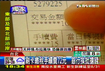 〈獨家〉刷卡繳稅手續費72元 銀行挨批搶錢