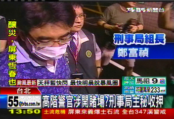 高階警官涉開賭場? 刑事局主秘收押