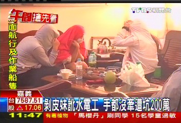 剝皮妹訛水電工　手都沒牽遭坑200萬