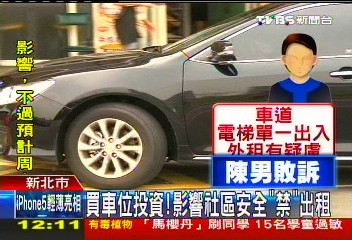 買車位投資! 影響社區安全「禁」出租