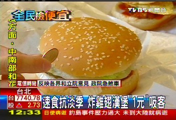 速食抗淡季　炸雞翅漢堡「1元」吸客