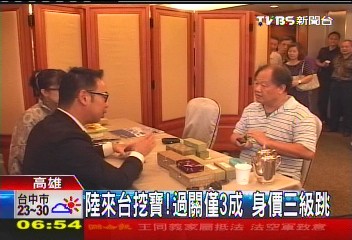 陸來台挖寶!過關僅3成 身價三級跳