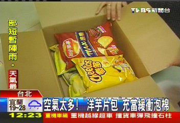 氣太多! 網購「洋芋片包」充當緩衝