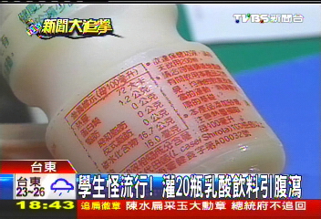 學生怪流行! 灌20瓶乳酸飲料引腹瀉