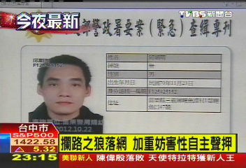 攔路之狼落網 加重妨害性自主聲押