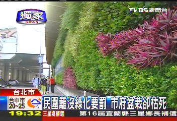 〈獨家〉民圍籬沒綠化要罰 市府盆栽卻枯死