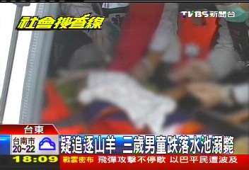 疑追逐山羊 3歲男童跌落水池溺斃