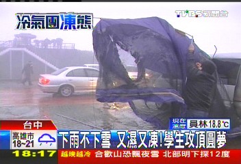 下雨不下雪 又濕又凍!學生攻頂圓夢