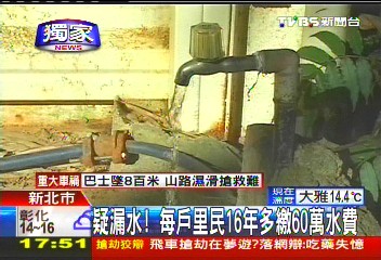 〈獨家〉疑漏水! 每戶里民16年多繳60萬水費