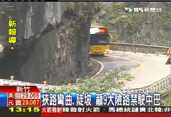 狹路彎曲、陡坡　籲9大險路禁駛中巴