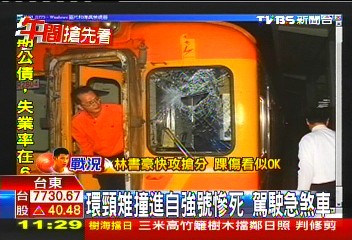 環頸雉撞進自強號慘死 駕駛急煞車