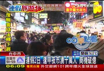 連假2日 逢甲夜市湧10萬人!商機破億