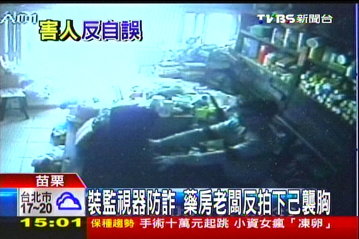 裝監視器防詐　藥房老闆反拍下己襲胸
