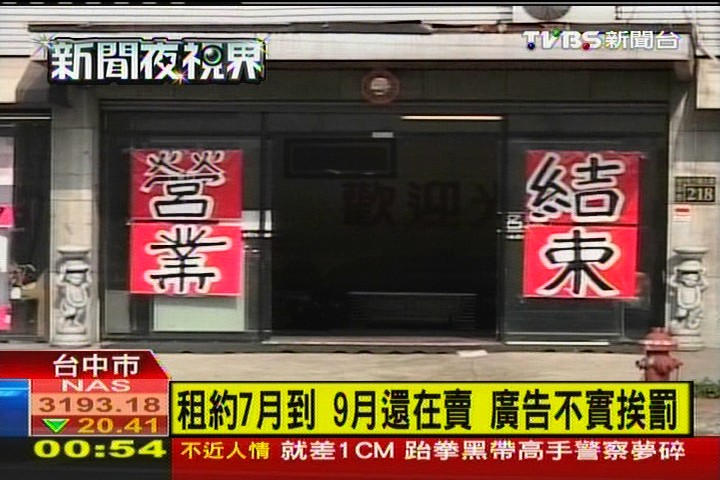 租約7月到9月還在賣　廣告不實挨罰