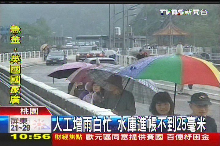 人工增雨白忙 水庫進帳不到25毫米