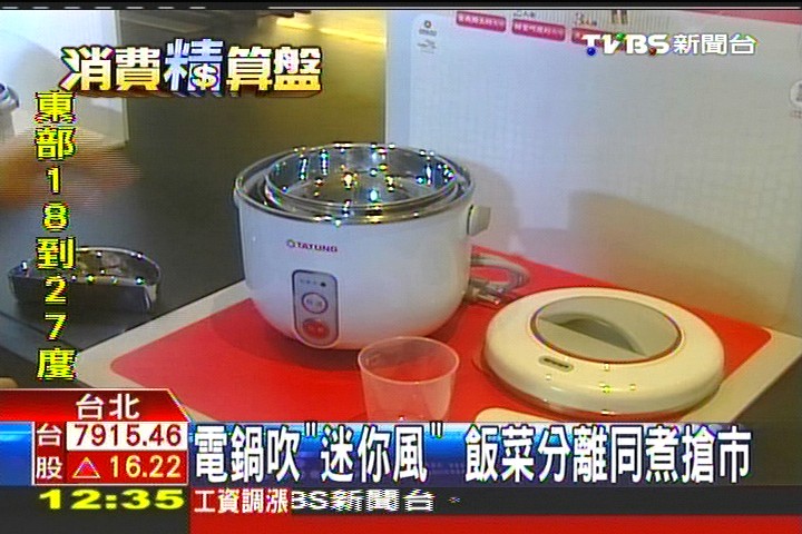 電鍋吹「迷你風」　飯菜分離同煮搶市