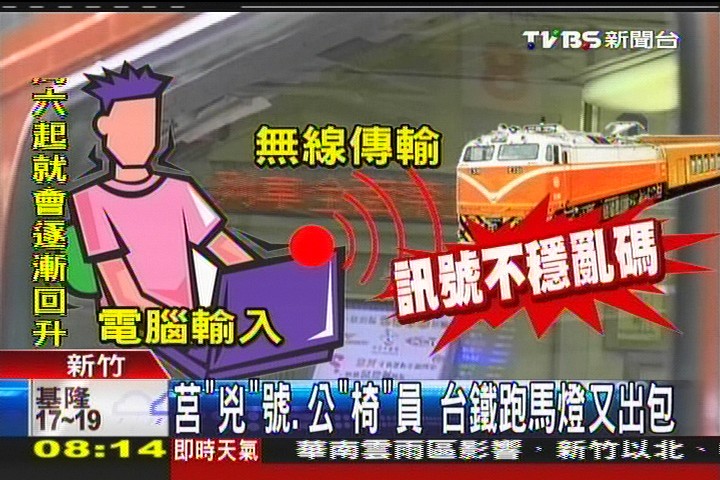 莒「兇」號、公「椅」員 台鐵跑馬燈又出包