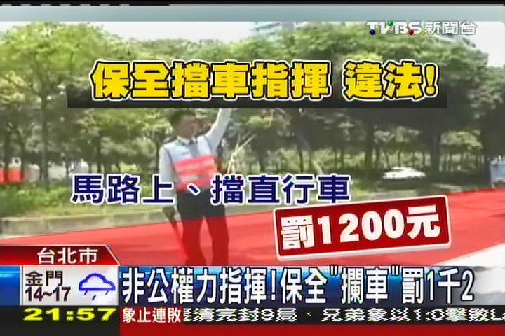 非公權力指揮! 保全「攔車」罰1千2
