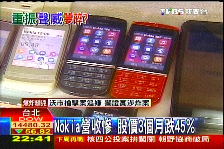 首季營收驟降 Nokia股價3月跌45%