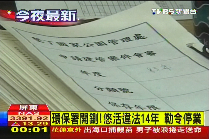 環保署開鍘!悠活違法14年 勒令停業