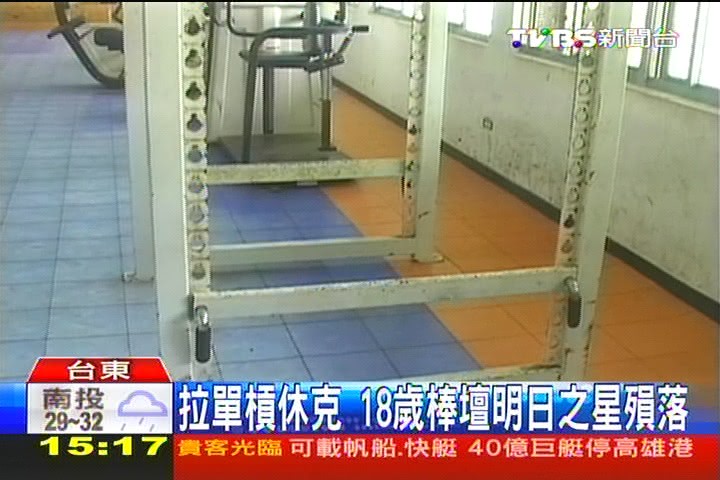 拉單槓休克 18歲棒壇明日之星猝死