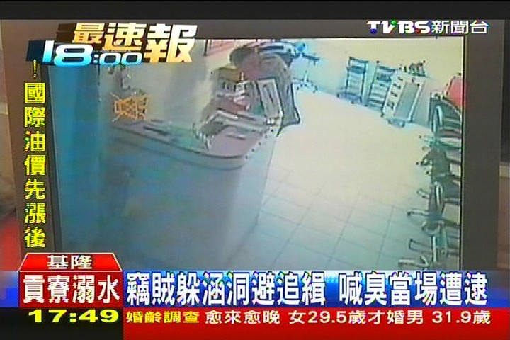 竊賊躲涵洞避追緝 喊臭當場遭逮