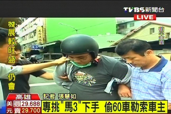40秒得手「馬3」! 偷60車勒索破百萬