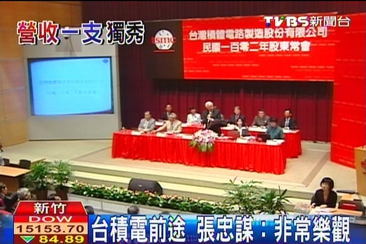 台積電前途 張忠謀:非常樂觀