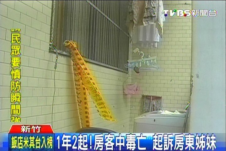 1年2起！房客中毒亡　起訴房東姊妹