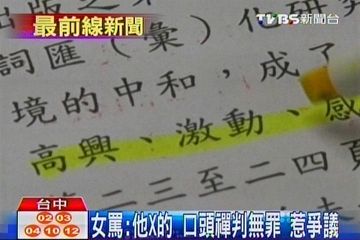 女罵：他X的　口頭禪判無罪惹爭議