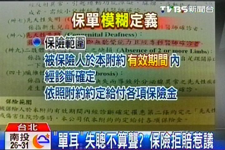 〈獨家〉「單耳」失聰不算聾？　保險拒賠惹議